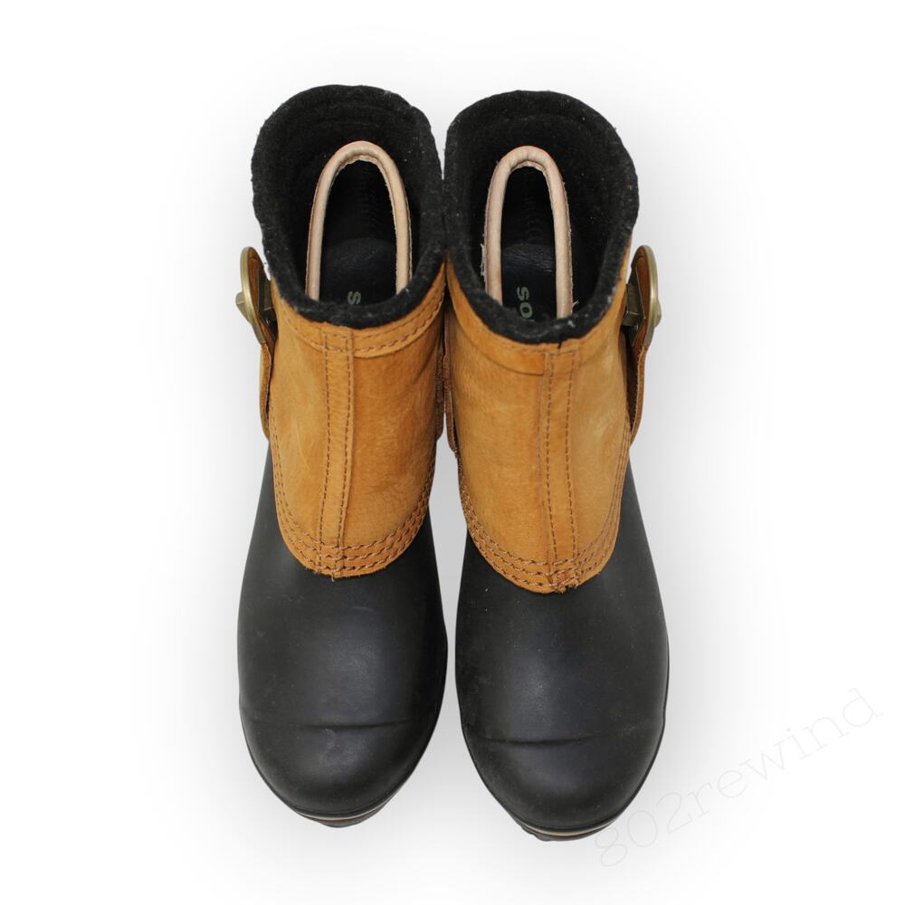 Sz 8 SOREL Medina II High-Heel Platform Rain Booties Waterproof 2086 - Picture 9 of 12